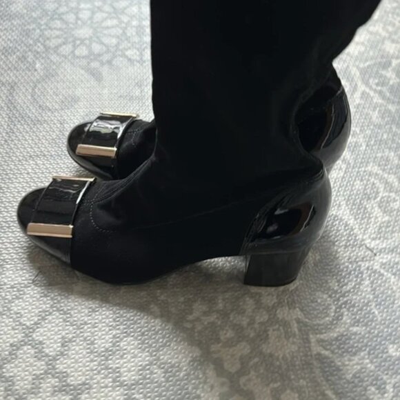 BRAND NEW, never worn black stylish suede boots size 6.5 US , 37 EU - Picture 3 of 13